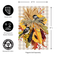‘Ornamental Corn Burlap’ Decorative Flag