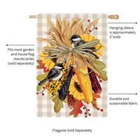 ‘Ornamental Corn Burlap’ Decorative Flag