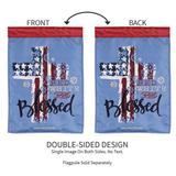 ‘CROSS RED WHITE AND BLESSED’ Decorative Flag