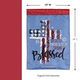 ‘CROSS RED WHITE AND BLESSED’ Decorative Flag