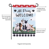 ‘ALL PAWS WELCOME’ Decorative Flag