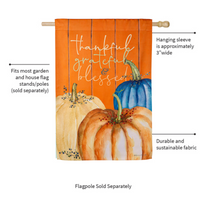 ‘ Thankful, Grateful, and Blessed ‘ Decorative Flag