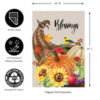 ‘Grateful Cornucopia‘ Decorative Flag