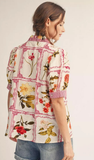 Jodifl Floral Print Button Up Top, Assorted Colors