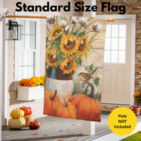 ‘Cotton & Sunflowers‘ Decorative Flag