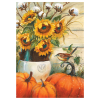 ‘Cotton & Sunflowers‘ Decorative Flag