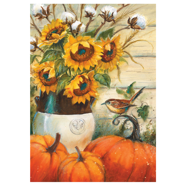 ‘Cotton & Sunflowers‘ Decorative Flag