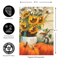 ‘Cotton & Sunflowers‘ Decorative Flag