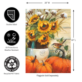 ‘Cotton & Sunflowers‘ Decorative Flag