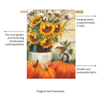 ‘Cotton & Sunflowers‘ Decorative Flag