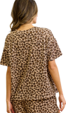 L.M. Animal Print Short Sleeve Top