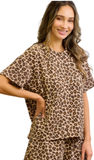 L.M. Animal Print Short Sleeve Top