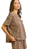 L.M. Animal Print Short Sleeve Top