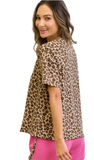 L.M. Animal Print Short Sleeve Top