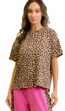 L.M. Animal Print Short Sleeve Top