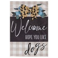 ‘Dogs and Checks‘ Decorative Flag