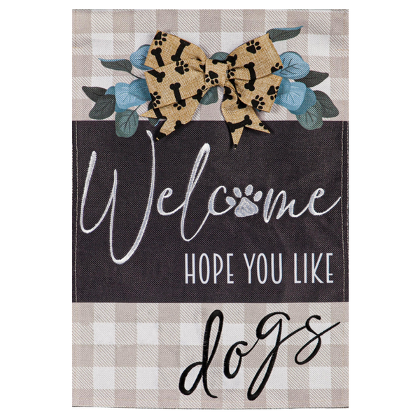 ‘Dogs and Checks‘ Decorative Flag