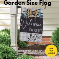 ‘Dogs and Checks‘ Decorative Flag