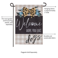 ‘Dogs and Checks‘ Decorative Flag