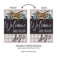 ‘Dogs and Checks‘ Decorative Flag
