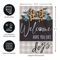 ‘Dogs and Checks‘ Decorative Flag