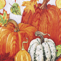 ‘Leaves and Pumpkins Moire’ Decorative Flag