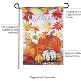 ‘Leaves and Pumpkins Moire’ Decorative Flag