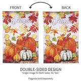 ‘Leaves and Pumpkins Moire’ Decorative Flag