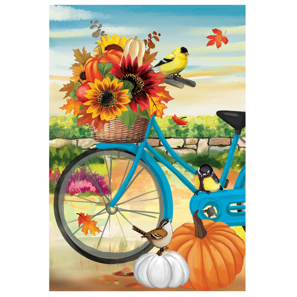 ‘Bicycle Built For Fall’ Decorative Flag