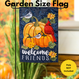 ‘Welcome Friends of Fall Applique’ Decorative Flag