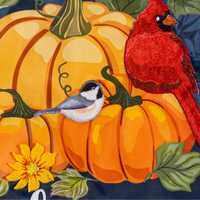 ‘Welcome Friends of Fall Applique’ Decorative Flag