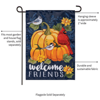 ‘Welcome Friends of Fall Applique’ Decorative Flag
