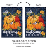 ‘Welcome Friends of Fall Applique’ Decorative Flag