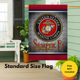 ‘Semper Fi US Marine Armed Forces’ Decorative Flag