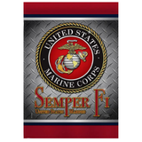 ‘Semper Fi US Marine Armed Forces’ Decorative Flag