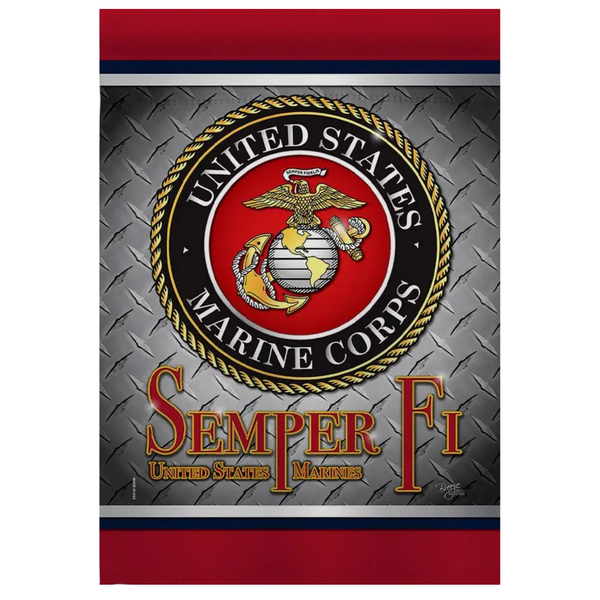 ‘Semper Fi US Marine Armed Forces’ Decorative Flag