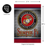 ‘Semper Fi US Marine Armed Forces’ Decorative Flag