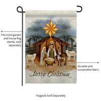 ‘Birth of Jesus Wintertime Nativity’ Decorative Flag