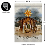 ‘Birth of Jesus Wintertime Nativity’ Decorative Flag