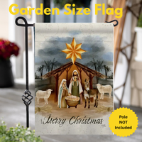 ‘Birth of Jesus Wintertime Nativity’ Decorative Flag