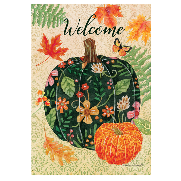 ‘Pumpkins & Leaves’ Decorative Flag