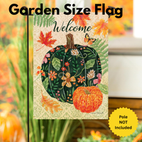 ‘Pumpkins & Leaves’ Decorative Flag