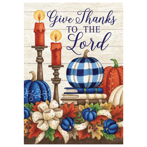 ‘Give Thanks Candle’ Decorative Flag