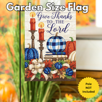 ‘Give Thanks Candle’ Decorative Flag