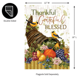 ‘Thankful Cornucopia’ Decorative Flag
