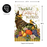 ‘Thankful Cornucopia’ Decorative Flag