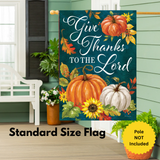 ‘Give Thanks Pumpkins’ Decorative Flag
