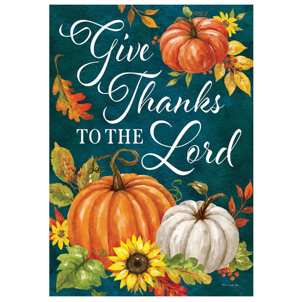 ‘Give Thanks Pumpkins’ Decorative Flag