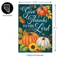 ‘Give Thanks Pumpkins’ Decorative Flag
