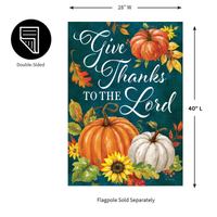 ‘Give Thanks Pumpkins’ Decorative Flag